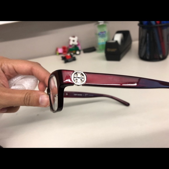 Burgundy Tory Burch Seeing Glasses - Picture 3 of 3